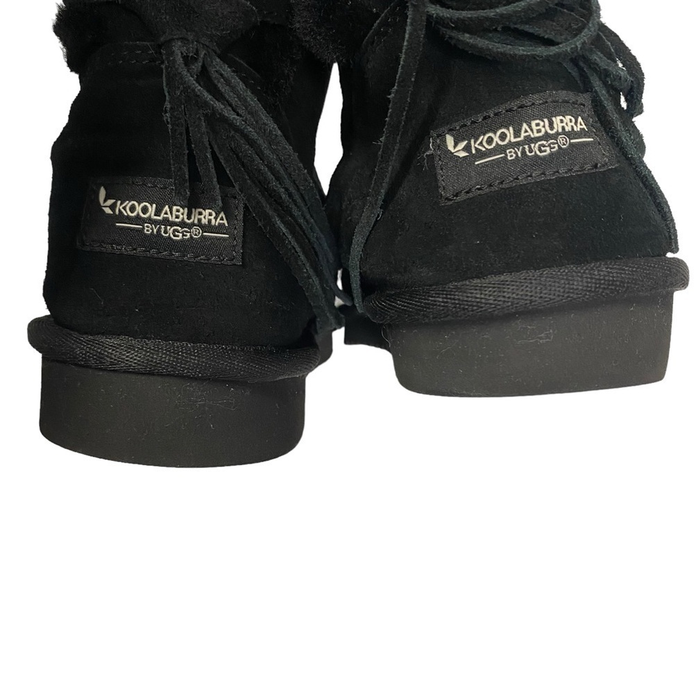 Koolaburra by UGG Women's Jaelyn Mini Black Suede Fur Boots Size 10 - Picture 12 of 16